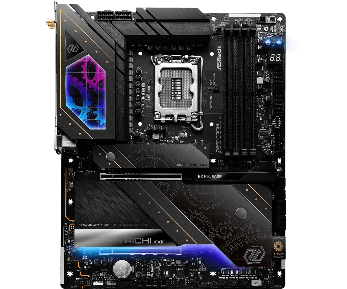 ASRock Z890 Taichi LGA1851 Socket Gaming Motherboard - Vektra Computers LLC ASRock Z890 Taichi LGA1851 Socket Gaming Motherboard - Vektra Computers LLC